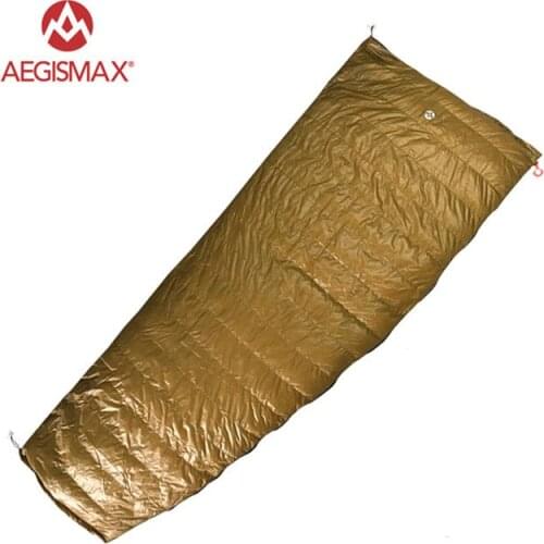 AEGISMAX Outdoor Envelope 95% White Goose Down Sleeping Bag Camping Hiking Equipment FP800 M L