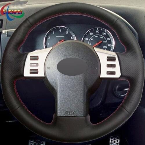 DIY Hand-Stitched Non-slip Black Leather Steering Wheel Cover For Infiniti FX FX35 FX45 2003-2008 Car Interior Accessories