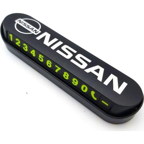 Luminous Car Temporary Parking Card Sticker Phone Number Card Plate For Nissan GTR TEANA Qashqai SUNNY Altima Maxima Murano 350Z