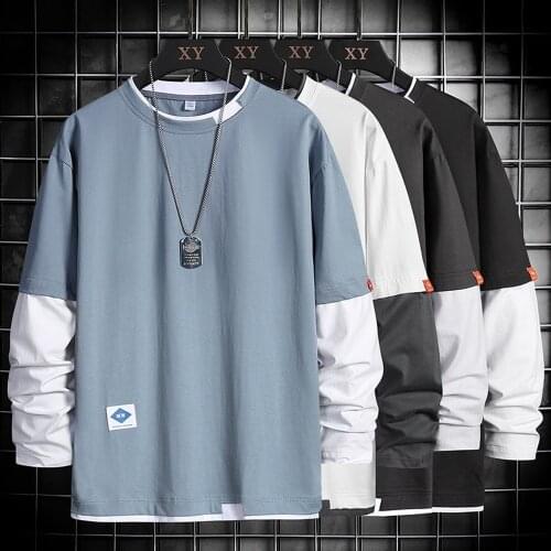 Mens Sweatshirt O-neck Long Sleeve Shrit Harajuku Men Fashion Tops Spring and Autumn Men Casual Shirt Japan Style Sweatshirt