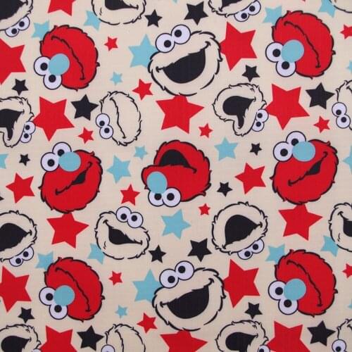 1 yard Polyester/PVC coated Waterproof Fabric for bag,-- Cartoon and Stars on Yellow background (width=140cm)