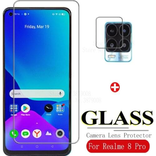 Real me 8 pro glass tempered glass for oppo realme 8 pro 8pro smart phone screen protectors camera lens realmy8pro film cover 5g
