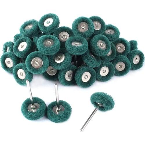 100PCS 25mm Abrasive Wheels Mini Brush Scouring Pad Abrasive Wheel Nylon Grinding Sanding Head Polishing Brush For Rotary Tools