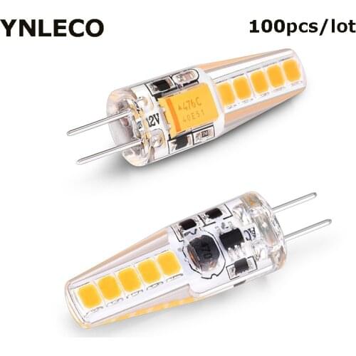 100pcs G4 LED Bulb 12V AC DC 2W 10LED 2835SMD Warm White Cool White Bombilla LED Lamp Lampada Replace 20W G4 Halogen Chandelier