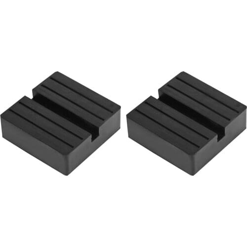2PCS Rubber Jack Pads Square Universal Jack Pad Car Lift Rubber Pads Guard Adapter Rail Pinch Weld Protector