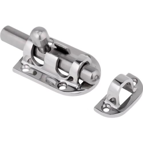 316 Stainless Steel Slide Latch Gate Latches Barrel Bolt Safety Door Lock, 2.3 inch 60mm, Silver