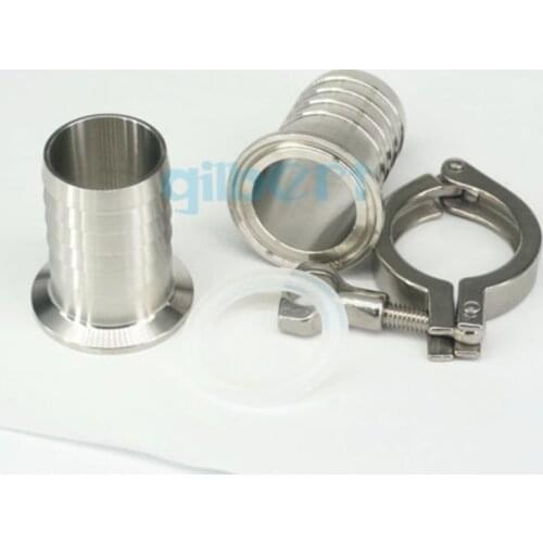 32mm Hose Barb x 1.5" Tri Clamp Set SUS304 Stainless Steel Sanitary Fitting Tri-Clover Home Brew