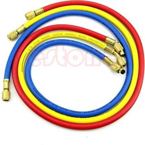 36" A/C Charging Hose Set for HVAC Air Condition Refrigerant R12 R22 R502 Dropship