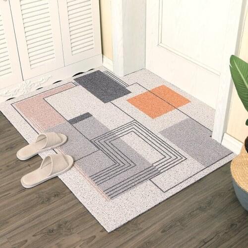 European Style Doormat PVC Silk Loop Non-slip Mats Carpet Home Decoration Floor Mats Carpet Can Be Cut Custom Entrance Doormat