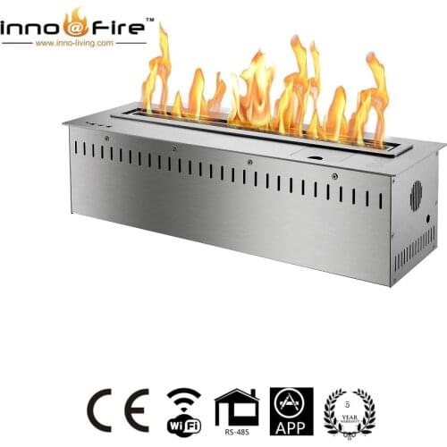 Inno-Fire 48 inch silver or black linear electric fireplace wifi fire place indoor