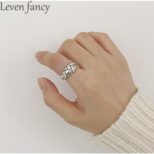 925 Sterling Silver Rustic Black Slanted Line Band Ring Bohemian Everyday Minimalist Statement Stylish Elegant Simple Open Rings