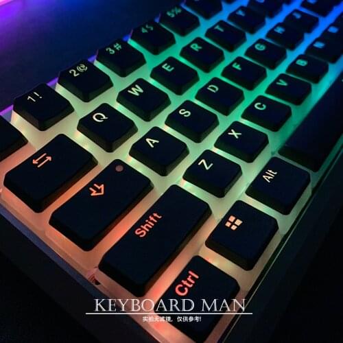 Backlit Pudding keycap Doubleshot PBT transparent keycaps for mechanical keyboard 68 61 64 84 96 108 keyboards