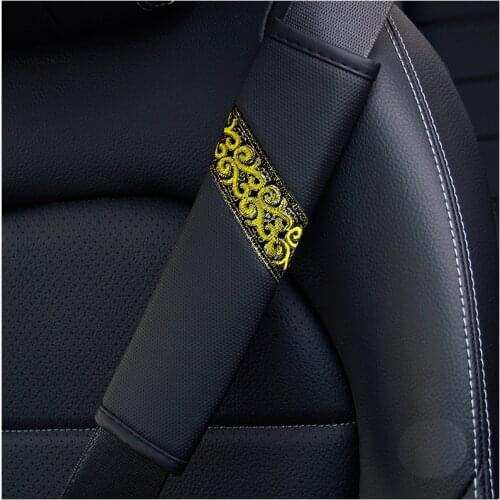 Car Seat Belt Cover Breathable Leather Universal Auto Seat Belt Covers Cushion Protector Safety Belts Shoulder Protection