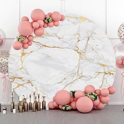 DAWNKNOW Round Circle Photography Background Backdrop Marbling Children Adult Wedding Party Decoration Photo Live Studio