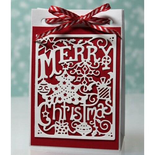 L-Sunday Crafts Stencils Merry Christmas Metal Cutting Dies Scrapbooking Embossing Card Making Crafts Die Cuts