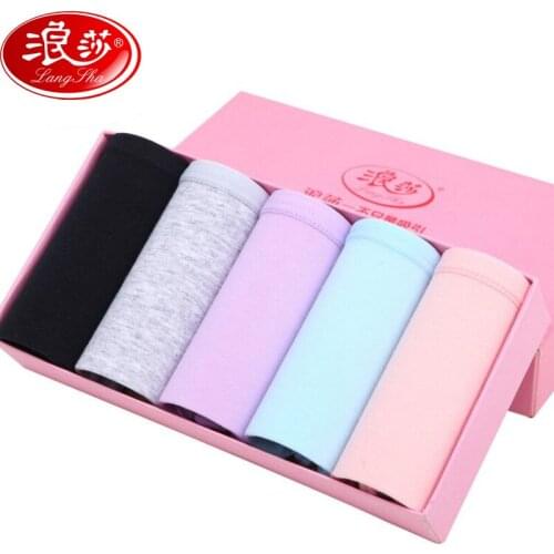 LANGSHA 5Pcs/set Women Panties Women Cotton Briefs Solid Everyday Seamless Panties Sexy Ladies Underwear Fashion Girls Lingerie