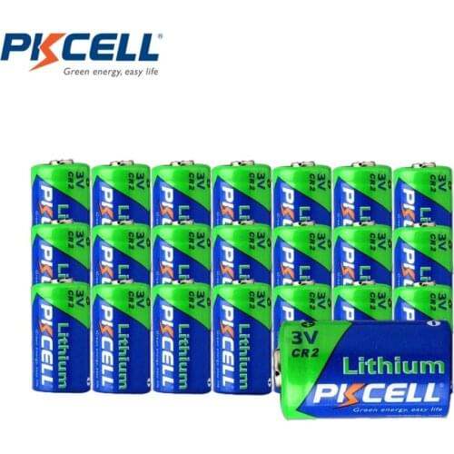 New 20 X PKCELL CR2 850mAh 3V Li-MnO2 Photo Lithium Battery Replace CR15H270 DLCR2 EL1CR2