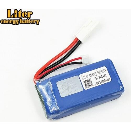 7.4V 1600mAh Lipo battery For FT009 Remote Control Boat Speedboat FX067C 2S battery 7.4 V 903462 25c