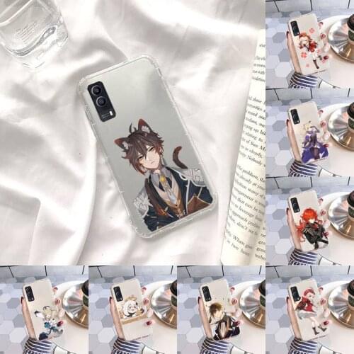 Genshin impact Phone Case Transparent For VIVO S 9 7 6 IQOO NEO 7 5 3 Z3 Z1 X E pro Soft TPU Clear Mobile bags