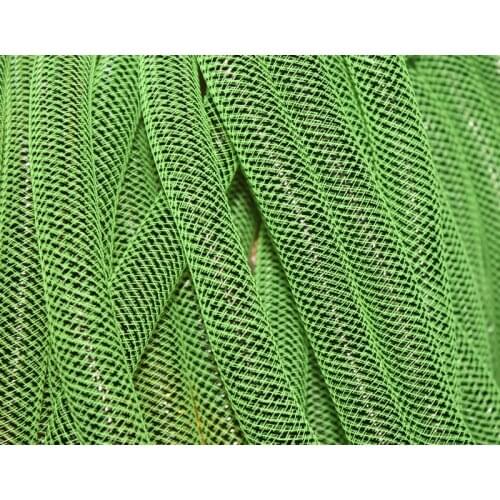 Neon Green w/Blk Met Cyberlox Tubular Crin 60 yard 16mm