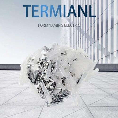 50set/bag 2.8mm Crimp Terminal Splice Female Spade Connector Splice with transparent sheath With Case cold terminal