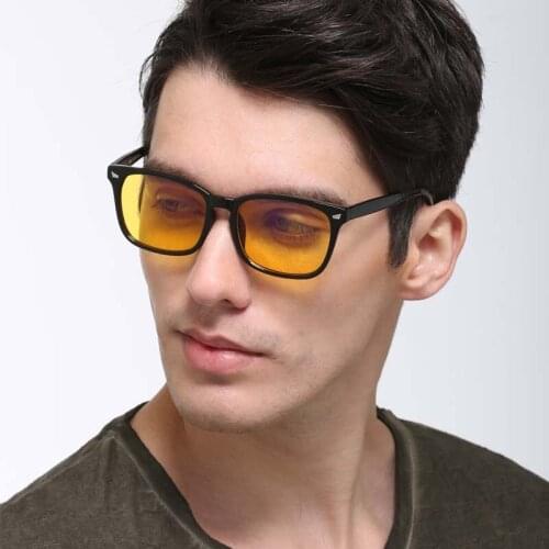 Feishini Computer Glasses Frame Men Square Anti Blue Ray Club Eyewear Women Master Anti Radiation Optical Goggle Rivet