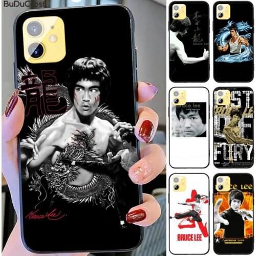 Riccu Chinese Kung Fu Bruce Lee Phone Case For iphone 11 12 Mini Pro Max X XS MAX 6 6s 7 8 Plus 5 5S 5SE XR SE2020