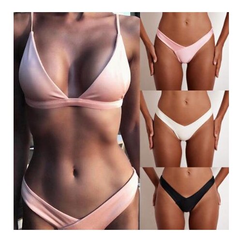Sexy Brazilian Bikini Bottom Swimwear V Thong G-String Cheeky Beachwear Swimsuit 3 color