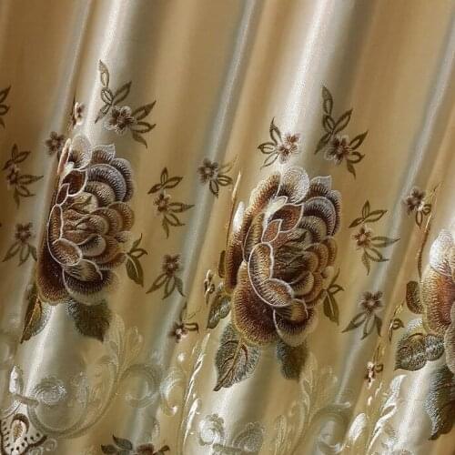 New Europe Embroidered Window Curtain For living Room Bedroom Blackout Curtain Window Treatment Drapes Home Decor