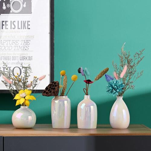 Vase Home Decor Living Room Decoration Modern Ceramic Art Colorful Color Flower Pot Flower Arrangement Wedding Decoration Gift