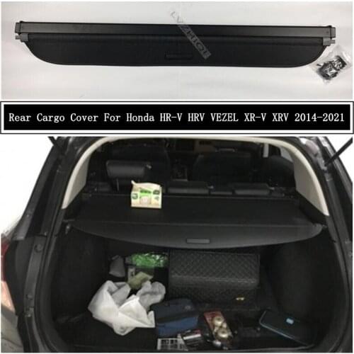 Rear Cargo Cover For Honda HR-V HRV VEZEL XR-V XRV 2014-2021 Partition Curtain Screen Shade Trunk Security Shield Accessories