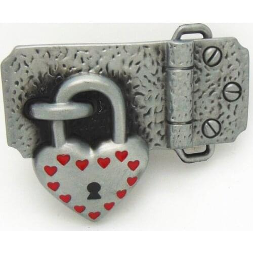 Western cowboy European and American love lock zinc alloy belt buckle gift for men and women