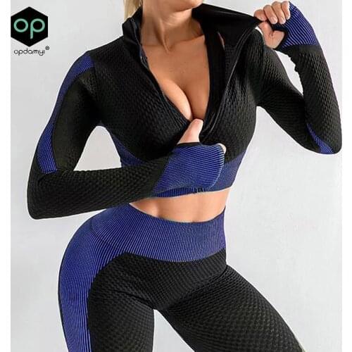 Seamless Women Yoga Sets Female Sport Gym Suits Wear Running Clothes Women Fitness Sport Yoga Suit Long Sleeve Yoga Clothing
