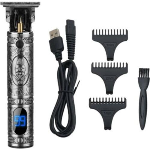LCD Hair Clipper Trimmer Beard Shaving Cutting Cordless Zero Gapped Hair Cutting Machine Electric Shaver 10W Hair Cut Tool