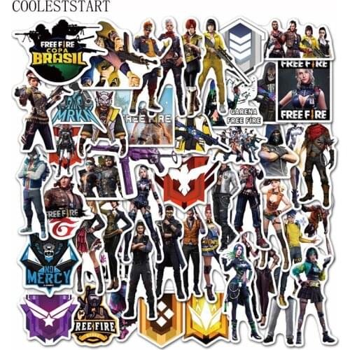 10/50Pcs Shooting Game Free Fire Stickers For Motorcycle Skateboard Refrigerator Guitar Phone Laptop Refrigerator Waterpoof
