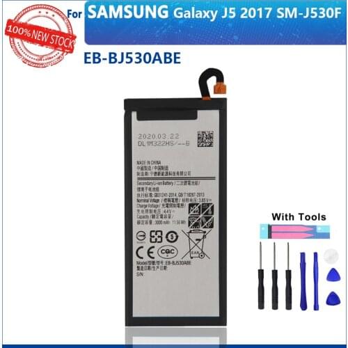 100% Original EB-BJ530ABE 3000mAh Battery for Samsung Galaxy J5 Pro 2017 J530 SM-J530K SM-J530F SM-J530Y Battery With Tools