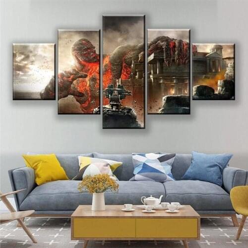 5 Piece Wall Art Canvas Anime Manga Giant Figure Pictures And Prints Modern Home Modular Decor Living Room Decoration Paintings