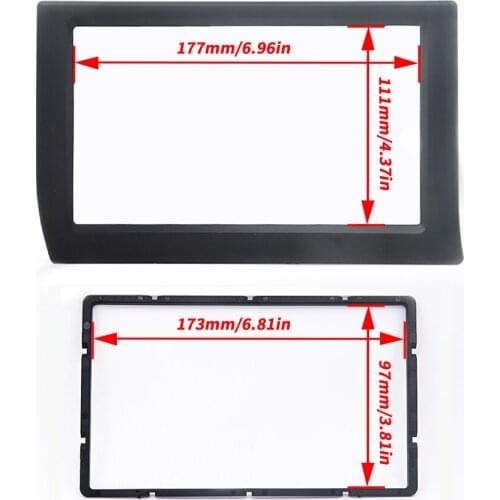 Car 2Din Panel Fascia Frame For Citroen Elysee 2006 Stereo Radio Dash Fitting Kit Installation Bezel Plate Face Frame