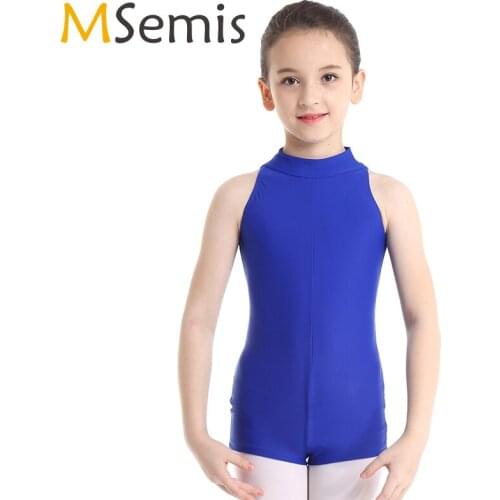 Kids Girls Ballet Tutu Performance Mock Neck Zippered Back Ballerina Dance Costumes Gymnastics Leotard for girls dance class