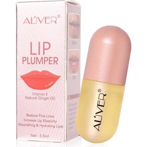 Day Night Instant Volume Lips Plumper Oil Moisturizing Lip Plump Reduce Cosmetics Sexy Lip Repairing Makeup Enhancer Fine L V8H4