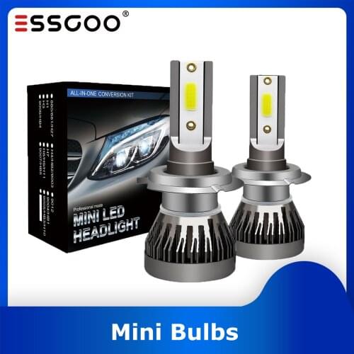 ESSGOO H4 H7 Led Car Light Mini Bulbs H11 led Turbo Auto Lamp H1 9005 HB3 9006 HB4 Headlights 6000LM 36W Headlamp Fog Lights