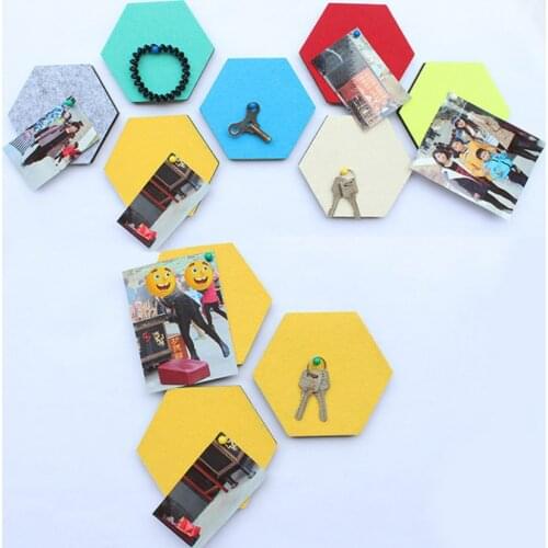 Felt Wall Sticker Creative Hexagonal Self-Adhesive Publicity Column Display Board Wall Stickers Home Wall Decoration Accessories