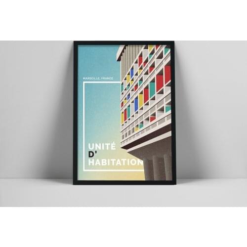 Le Corbusier Art print, Unite D'Habitation poster, French Abstract art, Museum Cubism print, Modern Painting, Corbusier Pos