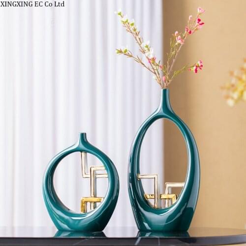 Chinese Style Ceramic Vase Decoration Creative Crafts Living Room Coffee Table Wine Cabinet Simple Modern Home Decoration Gift
