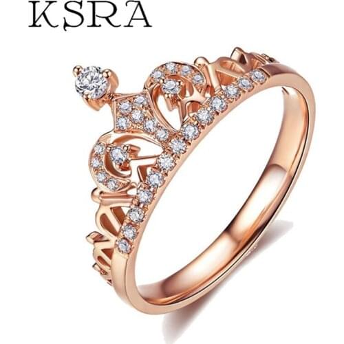Кольца с фианитами для женщин KSRA China At AliExpress