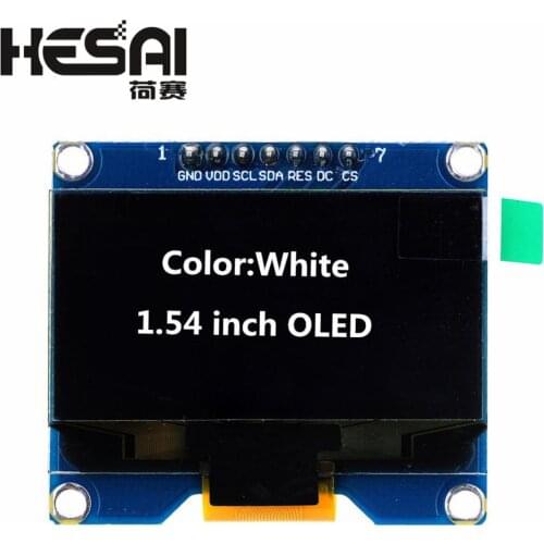 1.54 inch White OLED Display Module 128x64 SPI Interface OLED Screen Board 3.3-5V UART for arduino Diy Kit