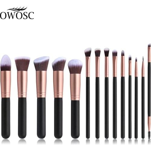 OWOSC 14Pcs Makeup Brushes Tool Set Eye Shadow Cosmetic Powder Foundation Blush Blending Make Up Beauty Brush Maquiagem