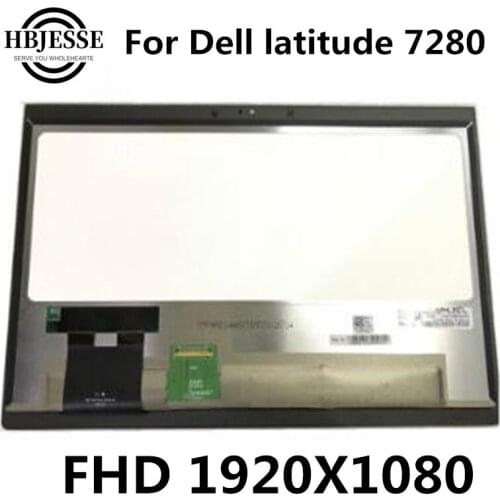 With frame original for Dell Latitude 7280 E7280 12.5"IPS Notebook computer touch LCD LED screen assembly NV125FHM N51 1920*1080