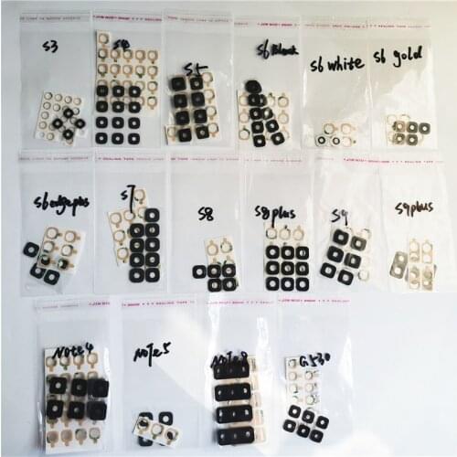 100pcs Camera Glass Lens For Samsung S2 S3 S4 S5 S6 Edge S7 Edge S8 S9 Plus G530 Note4 Note8 Back Camera Safety Glass With Glue
