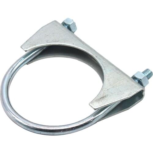 Heavy Duty Saddle Style U-Bolt Muffler Clamps with Anti-Rust Coat (3")